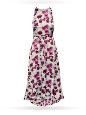 Banana Republic Purple Floral Midi Dress Size 10